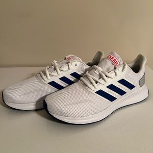 Adidas Falcons - size 8.5 white/blue